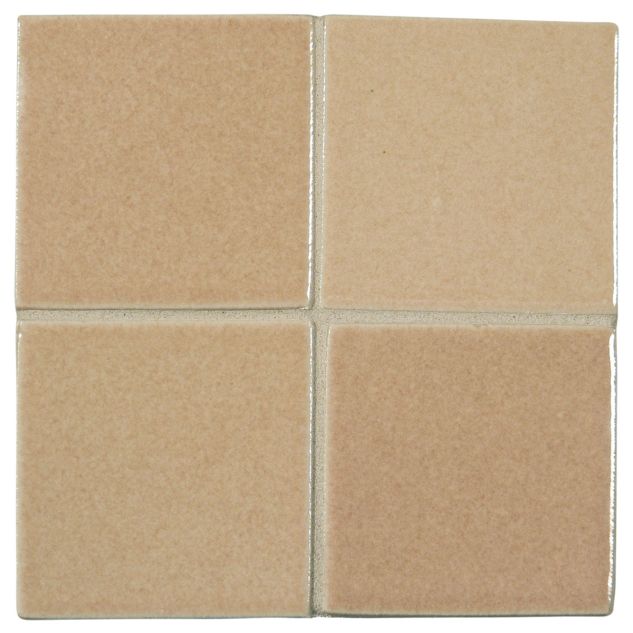 3" x 3" ceramic field tile in Oatmeal color with a gloss finish.
