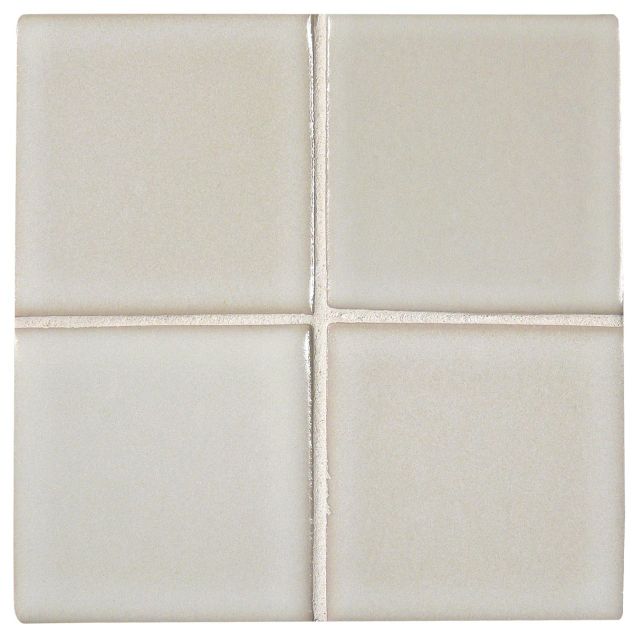 3" x 3" ceramic field tile in Snow color with a matte finish.