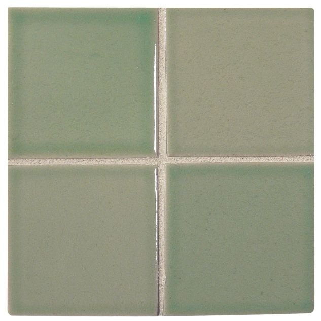 3" x 3" ceramic field tile in White Celadon color with a gloss finish.