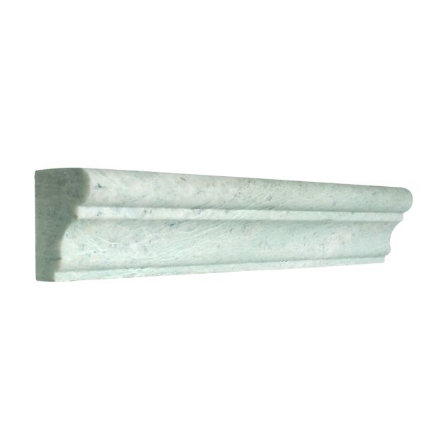 1-3/4" x 12" France Chair Rail molding in honed Ming Green marble.