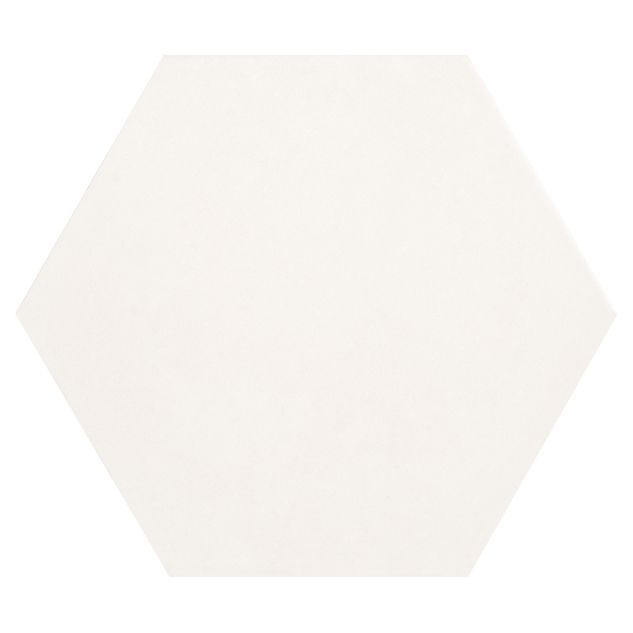 8" Hexagon porcelain tile in matte finished Balsa color.