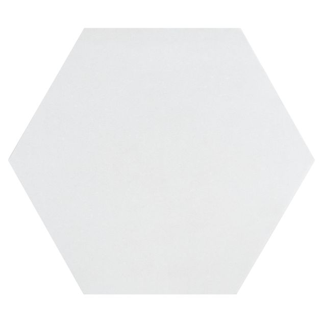 8" Hexagon porcelain tile in matte finished Light Grey color.