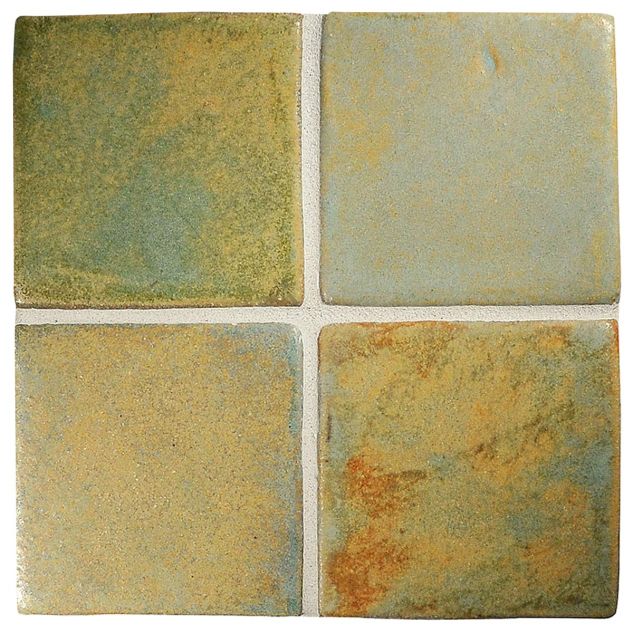 3" Square ceramic tile in Antique Blue color with a matte finish.