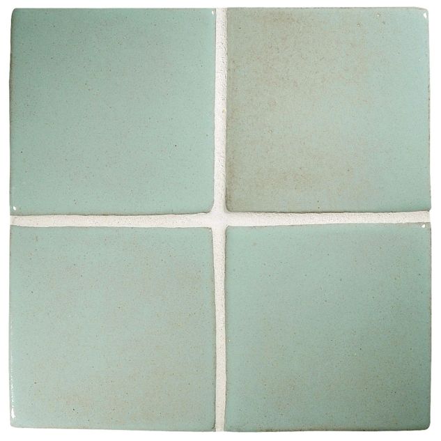 3" Square ceramic tile in Cool Mint color with a gloss finish.