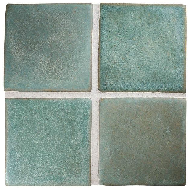 3" Square ceramic tile in Verdigris color with a matte finish.