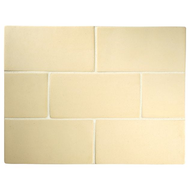 Tiepolo 2" x 4" ceramic field tile in Champagne with a gloss finish.