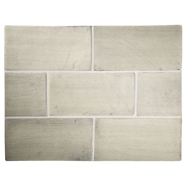 Tiepolo 2" x 4" ceramic field tile in Charcoal with a gloss finish.