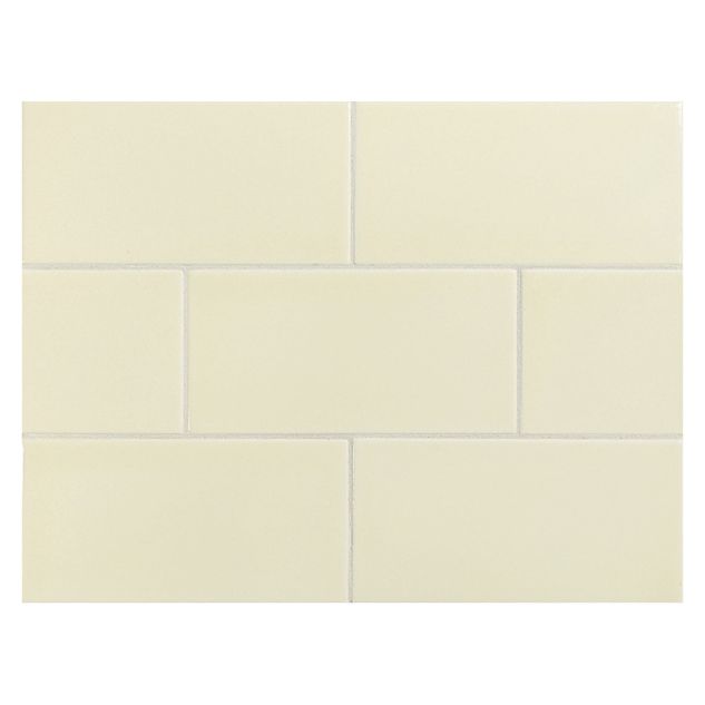 Vermeere 3" x 6" ceramic subway tile in Angel with a gloss finish.