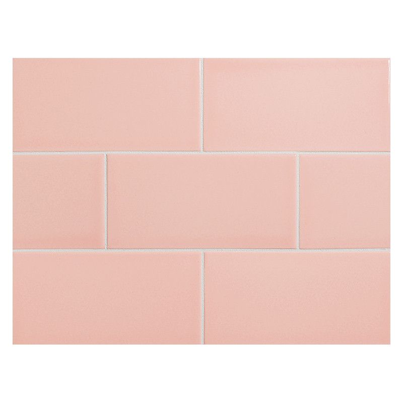 Vermeere Ceramic Tile | Pale Pink Gloss | 3