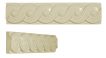 1-3/4" x 8" Spiral Ribbon with Pearls Liner | Sheer Natural - Crackle | Vermeere Ceramic Molding