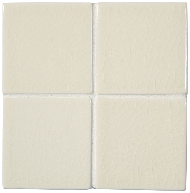 3" x 3" ceramic field tile in Colony color with a glossy crackle finish.
