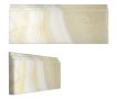 5" x 12" Onyx Base Molding | Blanc Nuage Premium - Polished | Stone Moldings Collection