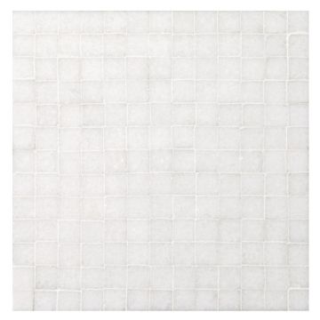 3/8" Square tight joint mosaic in polished Thassos marble.
