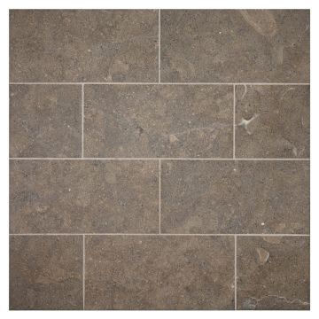 3" x 6" Subway Tile in honed Lavora Blue Medium limestone.