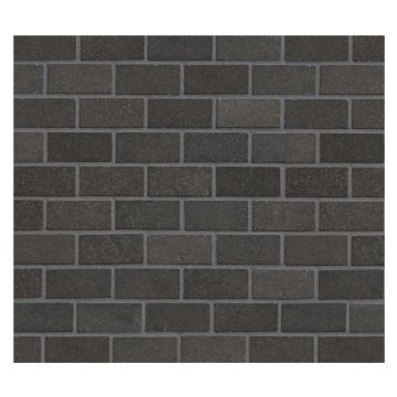 5/8" x 1-1/4" Offset Brick mosaic in honed Basalt.