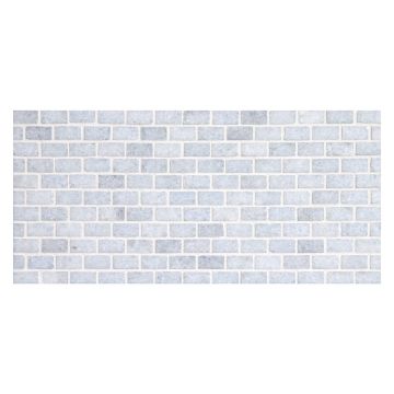 Mini Brick mosaic in polished Blue Celeste dark marble.