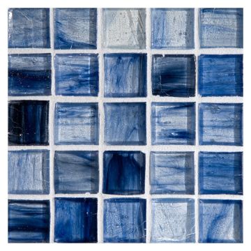 1" Square glass mosaic in Antiny color with a natural finish.