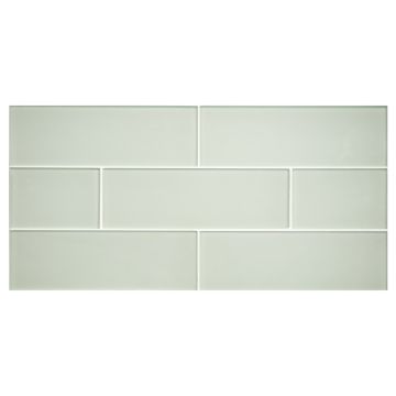 3" x 9" Tile | Palatom Green - Silk | Tohmai Glass Collection