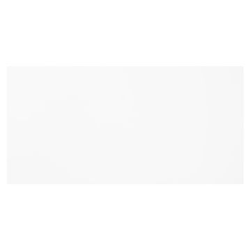 12" x 24" Ultra Flat large ceramic field tile in a glossy white color. 