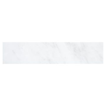 4" x 18" Field Tile in polished White Blossom marble.
