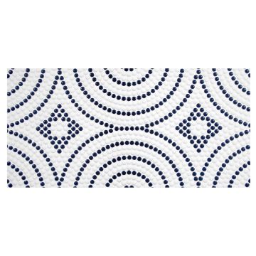 Rodeo Mosaic | White & Navy Blue - Gloss | Eco Design Glass