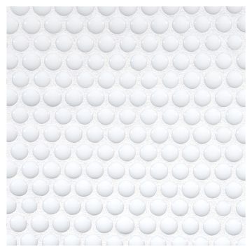 Microdome glass mosaic in White with a gloss finish.