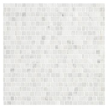 1/2" Handclipped | White Blossom Ultra Premium - Honed | Marble Mosaic Tile
