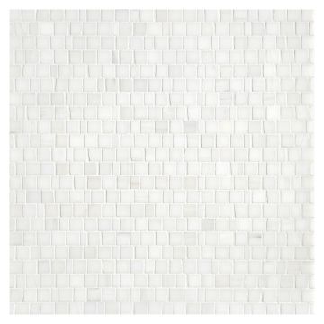 1/2" Handclipped | White Whisp Dolomiti - Honed | Marble Mosaic Tile
