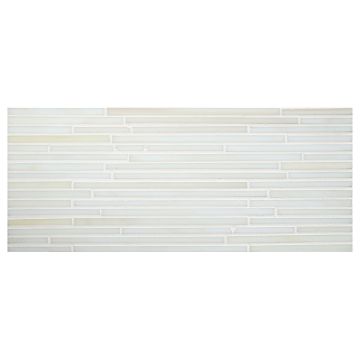 Stalks katami glass mosaic in Quartz color with a gloss finish.