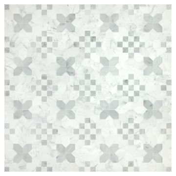 Lucerne | Carrara Claro Light - Carrara Scuro Select - Honed | Mosaic Tile