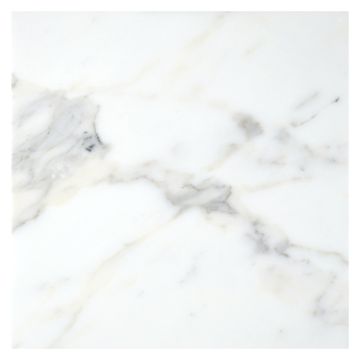 12" square tile in polished calacatta gold marble.