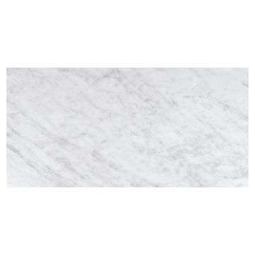 12" x 24" field tile in polished Carrara marble.