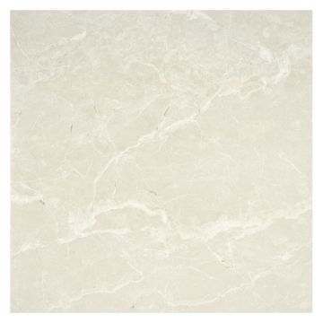 12" square tile in polished Botticino Fiorito marble.
