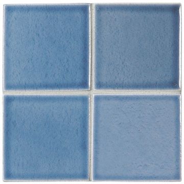 3" x 3" ceramic field tile in Azure color with a gloss finish.