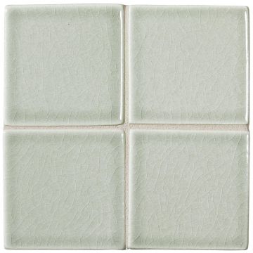 3" x 3" ceramic field tile in Clairmont color with a glossy crackle finish.
