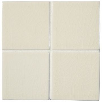 3" x 3" ceramic field tile in Colony color with a glossy crackle finish.
