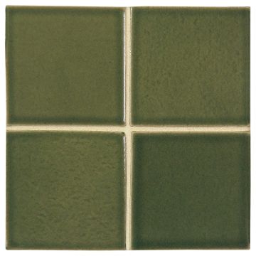3" x 3" ceramic field tile in Grasshopper color with a gloss finish.