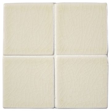 3" x 3" ceramic field tile in Kingsley color with a glossy crackle finish.