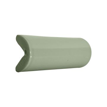 6" Semi Circle ceramic molding in White Celadon with a gloss finish.