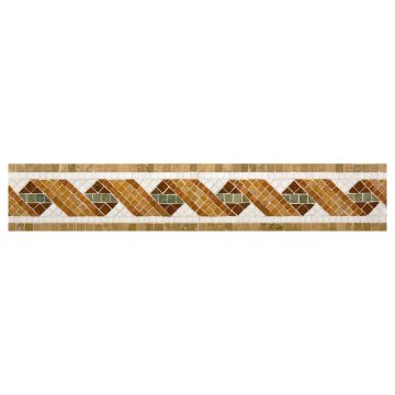 4-1/4" Madeira mosaic border using various marble colors.