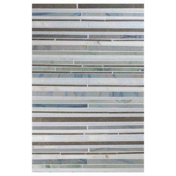 Random Stripes mosaic pattern using various marble colors.