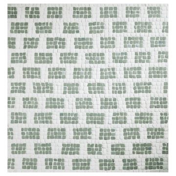 Vela mosaic pattern in Canopy Green and Thassos marble.