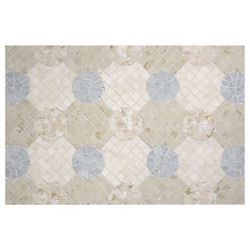 Small Circles mosaic pattern using various marble colors.