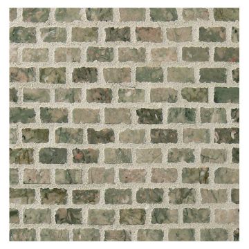 3/8" x 5/8" Mini Brick mosaic in polished Arshot Green marble.