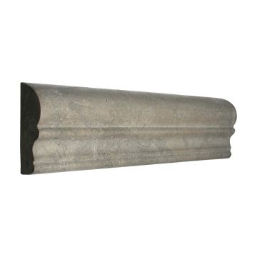 2-1/2" x 12" Cornice Chair Rail molding in honed Lavora Blue limestone.