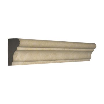 1-3/4" x 12" france chair rail molding in honed Castelo Gold limestone.