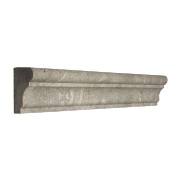 1-3/4" x 12" France Chair Rail molding in honed oceanus green limestone.