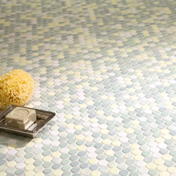 1" Penny Round | Citrus Blend - Matte | Glazed Porcelain Mosaic Tile
