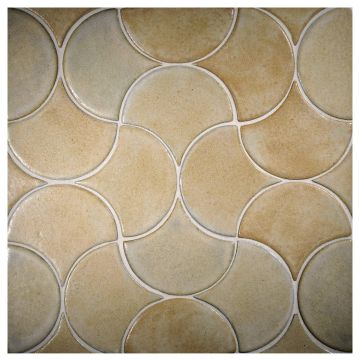 4" Koi-Moroccan mosaic in Matte White color with a matte finish.