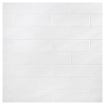 3" x 9" Subway Tile | Paper White - Matte | Sazon Ceramics